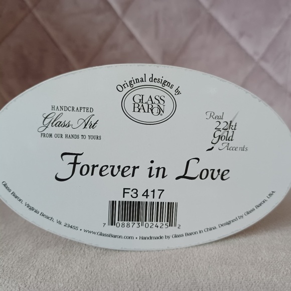 Glass Baron Forever In Love Frame with Glass Rose- Anniversary Gift - Picture 8 of 8